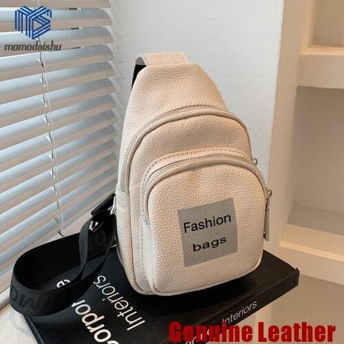 Genuine Leather New Running Wallet Fashion Womens Sports Chest Bag Wallet Phone Belt Bags Small Mini Shoulder Messenger Bag
