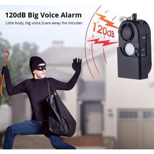 Security Alarm 120dB Mini PIR Infrared Motion Sensor Detector Self Defense Anti-theft Camping Travel Smart Home Appliances