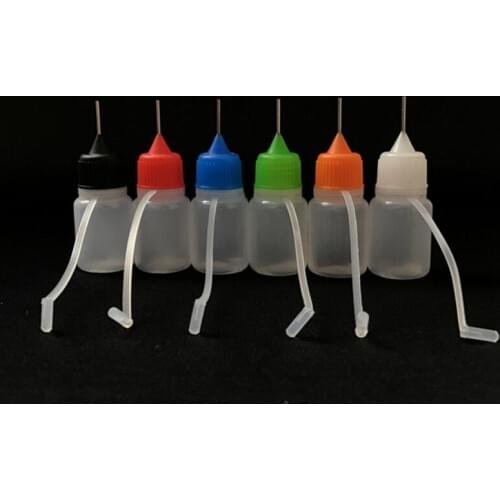 Wholesale 5ml LDPE Needle Plastic Dropper Bottles With Screw Metal Needle Caps for E liquid Nail Polish