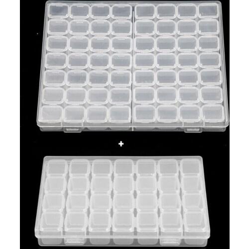 84/56 Grids Diamond Painting Accessories Box Rhinestone Embroidery Crystal Bead Organizer Storage Boxes Case Container Tools