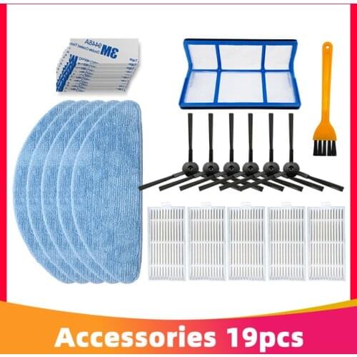 Main Brush Side Brushes HEPA Filter Mop Cloth for Chuwi iLife V50 V55 Robot Vacuum Cleaner Replacement