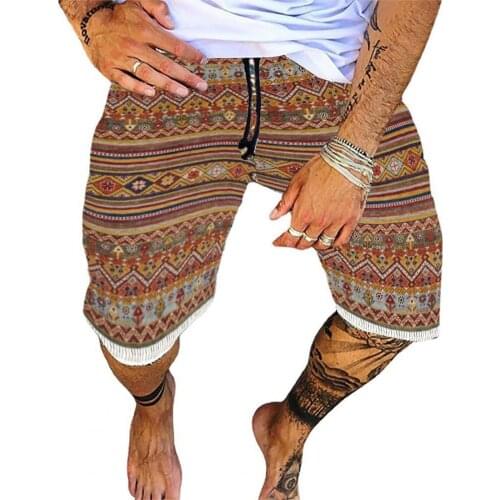 Oversized Summer Men Board Shorts Straight-leg Breathable Cotton Blend Casual Retro Print Beach Sports Shorts шорты мужские 2021