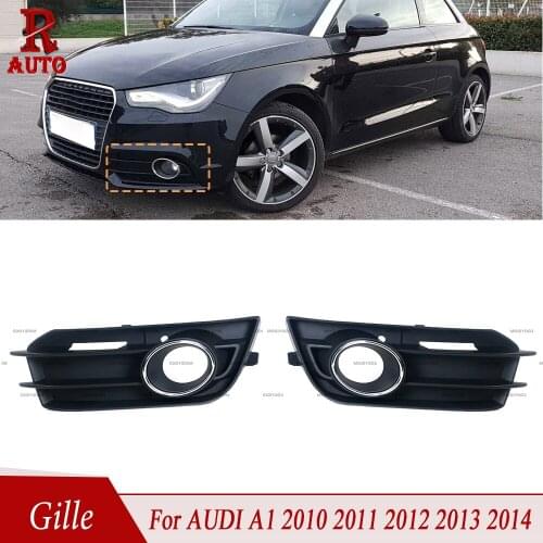 R-AUTO For AUDI A1 2010-2014 8X0807681A 8X0807682A Front Bumper Fog Light Grille Black Durable Anti-corrosive Left Right
