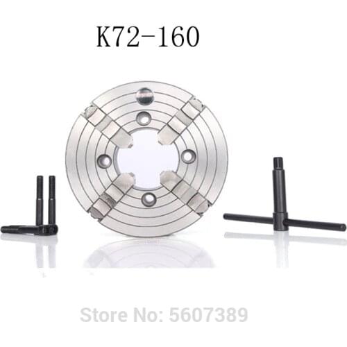 SANOU K72-160 for CNC Drilling Milling woodworking 4 Jaw Chuck 160mm 6" Lathe Independent & Reversible Jaw