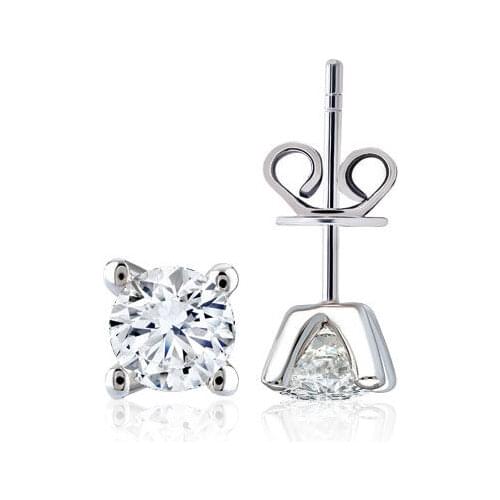 Symbol Gold 1.00 Carat Diamond Solitaire Earring Piece Jewelry Rope Chain Charm Earring Jacket Bead Figure For Women