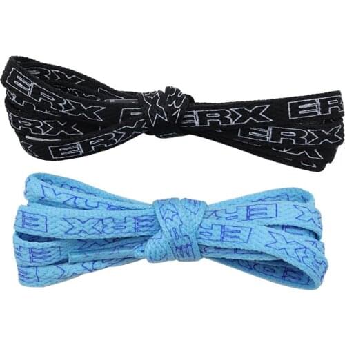 Weiou Sport Print ERX Shoelaces 0.8 Flat Blue Black Polyester Shoestrings Hiking Running Sneakers Women Canvas Support Customize