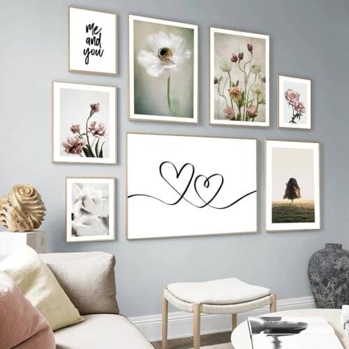Modern Decor Picture Home Wall Art Decor Print Plant Poster Minimalist Flower Quote Canvas Painting for Living Room Home Decor