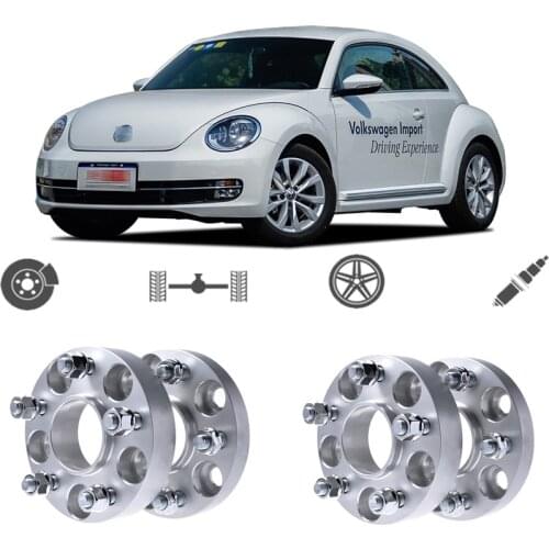 Teeze 4pcs 5X100 57.1CB 25mm Thick Hubcenteric Wheel Spacer Adapters For VW Polo/Bora/Golf/Beetle