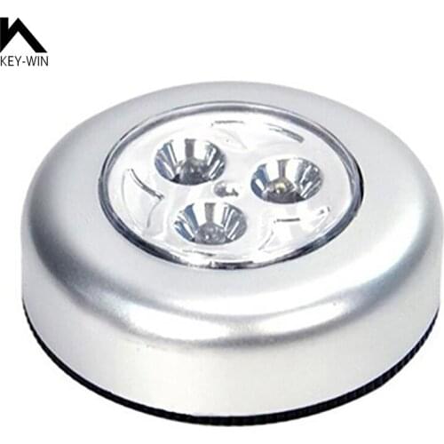 KEY-WIN Useful Wall LED Light Portable Round Universal Rechargeable Wireless Interior Reading Lamp Touch Type Car Interior Night