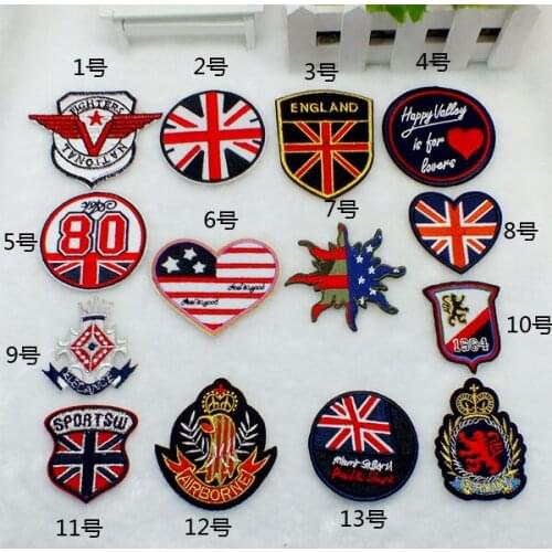 Customize Chinese Style Iron On badges Custom Clothes badge Apparel Sewing Applique Embroidered badges For Clothing