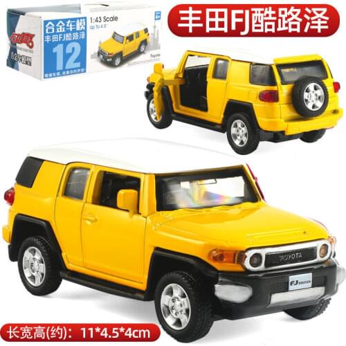 1:43 Scale Diecast Metal Alloy SUV Car Model For Toyota FJ CRUISER Collection Pull Back Toys