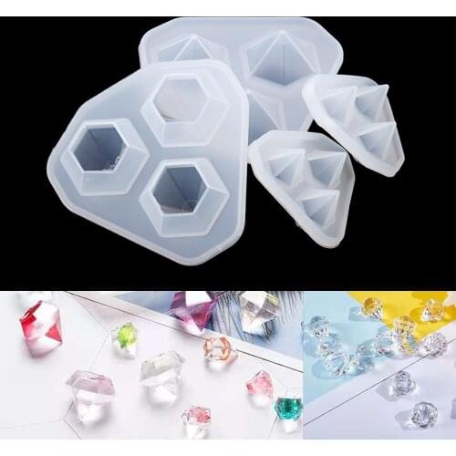 1 Pcs Diamond Pendant Silicone Mold Cutting Shape Type Epoxy Resin Mould For DIY Resin Pendant Crafts Jewelry Making Accessories
