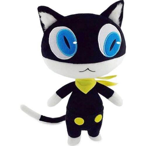 1pcs Cute Black Cat Plush Doll Anime Persona 5 Cartoon Stuffed Toy Boy Girl Gift Collection Cosplay Prop Decor