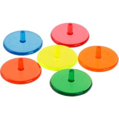 100PCS/Set Transparent Plastic Golf Ball mark Position Markers Diameter 24mm Golf Ball Maker Base Accessories Assorted Colors