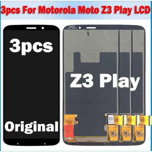 3 Piece/lot 100% Tested For Motorola Z3 Play LCD Display Touch Screen for Moto Z3 Play XT1929 Display LCD Screen Panel Assembly