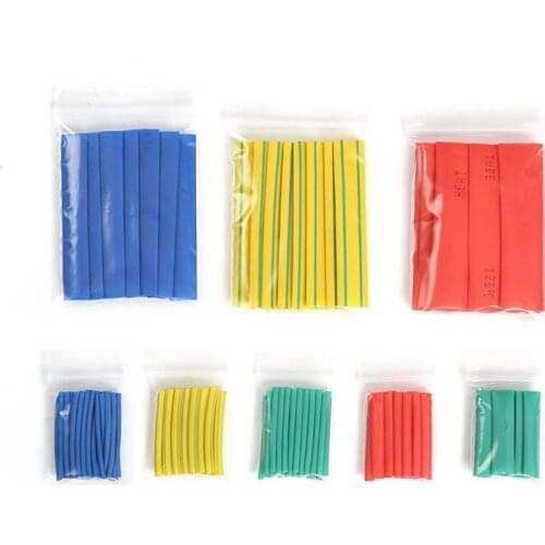 8 Sizes 164pcs Set Polyolefin Shrinking Assorted Heat Shrink Tube Wire Cable Insulated Sleeving Tubing Set