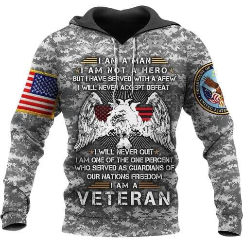 Military Army Suits Soldier Veteran Camo Pullover NewFashion Tracksuit 3DPrint Streetwear Casual Jacket Hoodies Dropshipping-022