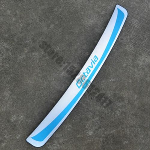 Car styling For Skoda Octavia 2014 -2018 A7 Stainless Steel Rear Trunk Bumper Protector Rear Scuff Plate Rear Door Sill