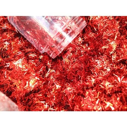 B3081 1Box 0.2*3mm Size Metallic Dark red Bar Glitter Tinsel Bar Strip shape glitter for nail art and other deco (10ml Jar )