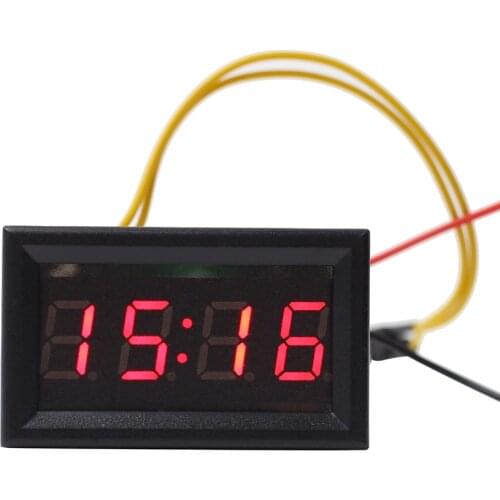 Red 4Bit Clocks LED Electronic Clock Display Module Date Digital Tube Display Screen Digital Clock DIY Kit For Car