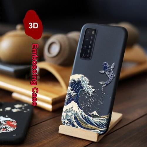 For Huawei Nova 7 SE 7i 7 5T 6 5G 6SE Pro 5i 4 4e 3i 3e Case 3D Relief Emboss Matte Soft Shockproof Cover LICOERS Official Funda