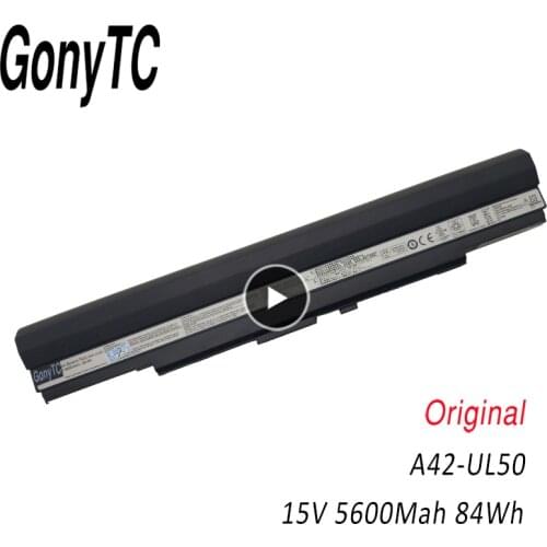 GONYTC 15V 84WH A42-UL50 Laptop Battery For ASUS UL30 UL30A U30JC UL50 UL80 U30 U35 U45 UL30A UL80A Series A41-UL80 A42-UL30