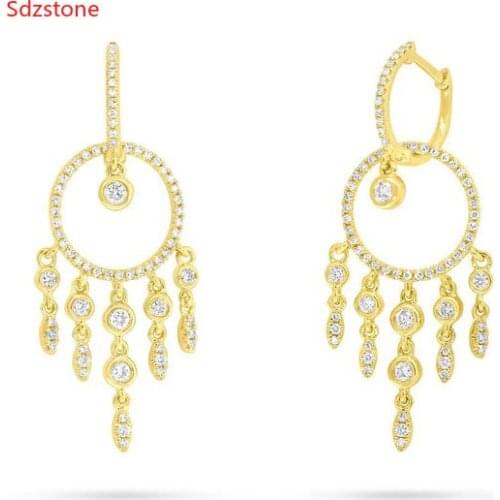 Wind Chimes Indian Dream Catcher Earrings With Zirconia Cz Dangle Earring Wall Hanging Dreamcatcher Craft Gift Home Decoration