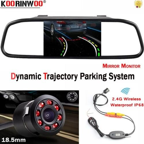 Koorinwoo Intelligent Dynamic Trajectory Moving Parking Line Rear View Camera Tracks Camera with Car Monitor Parking Assistance
