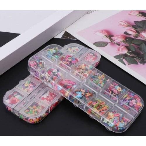 HUYU Slime Beads Box Fruit Slice Sprinkles Slime Filler For Handgum Foam Fluffy Slime Clay Mud DIY Supplies Decoration Toys