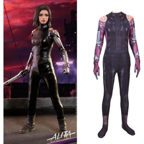 2019 New Alita: Battle Angel Superhero Women Adult Kids Cosplay Costume Zentai Jumpsuit