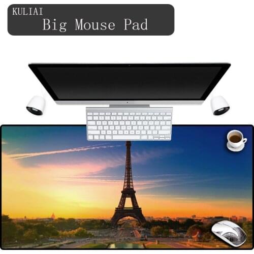 XGZ Eiffel Tower Mouse Pad Large Gaming Accessories Family Office Decoration Desk 300mm Blue and Red Table Lilly Gamer Pads