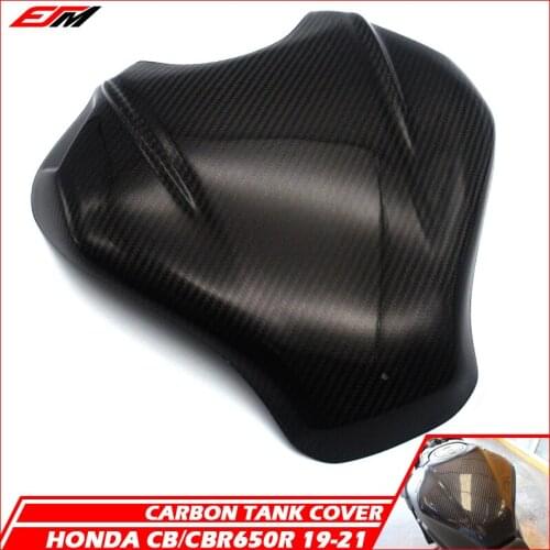 Motorcycle Real Carbon Fiber Tank Pad Sticker Tank Protect Cover Guard Fits For CB650R NEO SPORTS CAFE CBR650R 2019 2020 2021