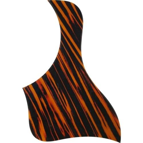 Pleroo Custom Guitar pickgaurd - Great For flyer Brid Acoustic Guitar Pickguard Teardrop Shape, Yellow stripe celluloid
