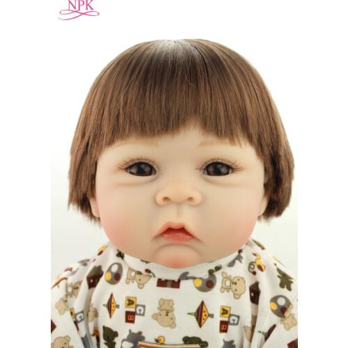 NPK Hot selling doll lifelike reborn baby doll rooted human hair fashion doll Christmas gift lovely gifts