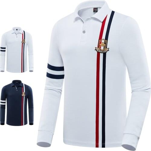 Autumn Golf Mens T-shirt Long-sleeved Golf Apparel Clothes 2021 Shirt Outdoor Sports Tops Stripes Team Uniform