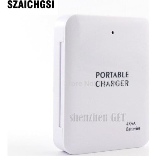 SZAICHGSI Powerbank Portable 4X AA Battery Travel Emergency USB Power Bank Charger for Mobile Phone Wholesale 300pcs/lot