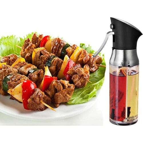 200ml Double Nozzle Baking Oil Vinegar Empty Spray Bottle Leak-proof Dispenser aluminum alloy handle conforms to human mechanics