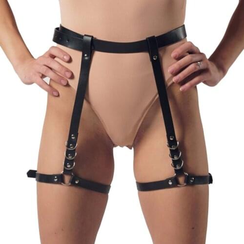Sexy Leg Garter Belt Sex Stockings BDSM Bondage Women Gothic Leather Harness Belt Thigh Harness Erotic Sword Straps Suspender