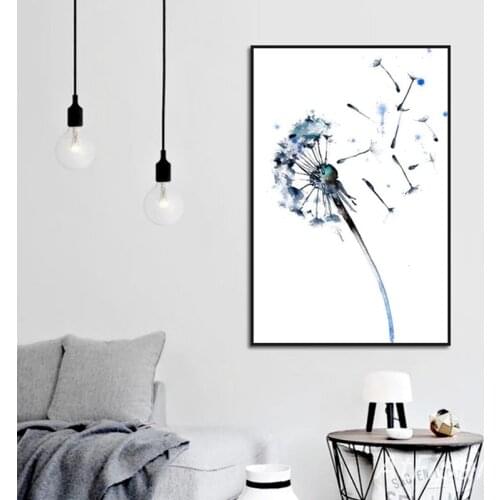Nordic Minimalist Style Poster Pure Dandelion Canvas Painting Prints For Living Room Bedroom Kitchen Home Decor No Frame