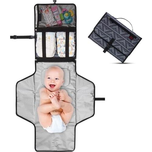 Newborns Foldable Waterproof Baby Diaper Changing Mat Portable Changing Pad Convenient Outdoor Baby Changing Pads