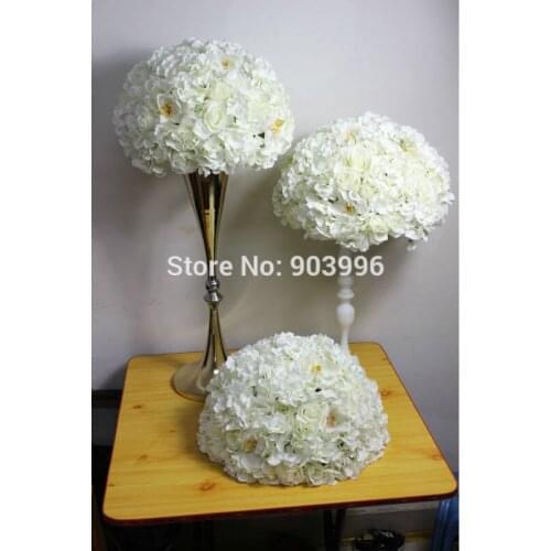 SPR New!! wedding road lead flowers hydrangea flower candlestick table centerpiece flower decoratio Free shipping flower wall