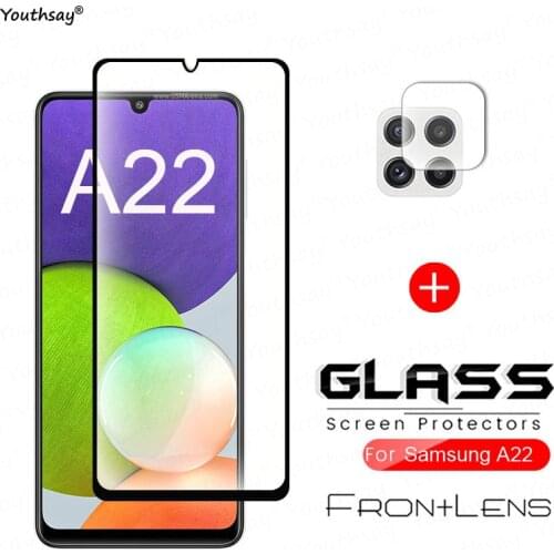 Glass For Samsung Galaxy A22 Tempered Glass For Samsung A22 Glass Full Cover Screen Len Film Protector Film Galaxy A22 4G 5G