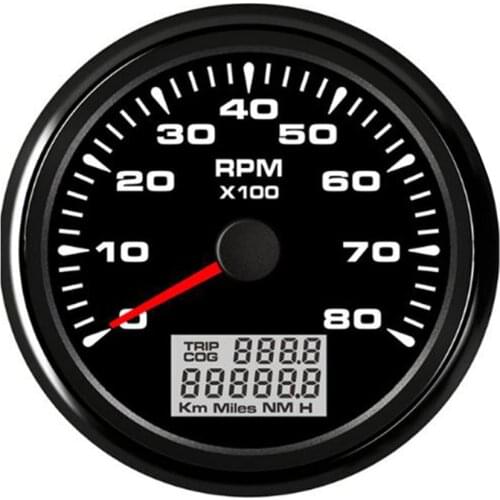 85mm Tachometer Car Boat Tacho Gauge LCD Digital Hourmeter Waterproof 8000 RPM 6000 RPM Tachometer Gauge With 7 Color Backlight