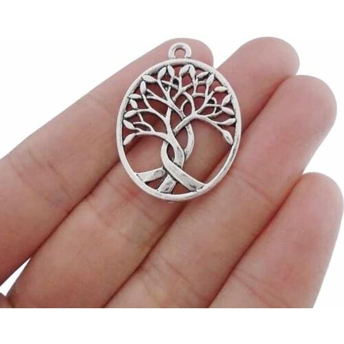 15 x Tibetan Silver Tree Charms Pendants Beads for Necklace Bracelet earrings Jewelry Making Findings 32x24mm