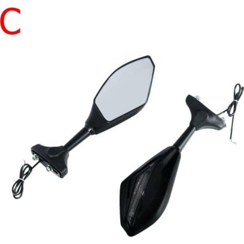 Motorcycle Turn Signal Rear View Mirrors For Honda Suzuki Kawasaki Yamaha Triumph Universal