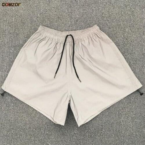 Hot sale women night jogging reflective shorts drawstring harajuku hip hop streetwear womens fashion shorts full reflect light