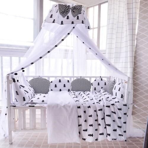 11 Pcs/Sets Baby Bed Bumper Bedding Washable Assemble Cotton Print Baby Bed Around Bumper Chair Cushions Newborn Crib Bumpers