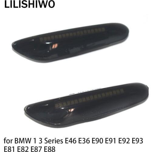 2PCS Dynamic Flowing LED Turn Signal Side Marker Light Blinker Lamp for BMW 1 3 Series E46 E36 E90 E91 E92 E93 E81 E82 E87 E88
