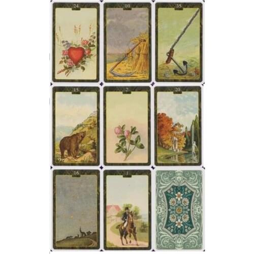 2021 New Lenormand Oracle Cards English Version Tarots 44-Card Deck Divination Board Game
