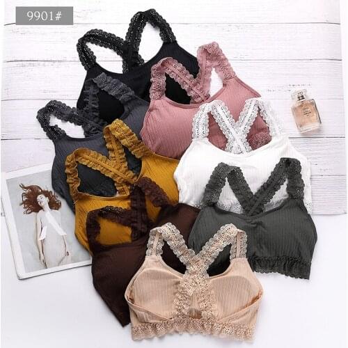 3D Sexy Lingerie Seamless Bra Top Bra Push Up Bralette Brassiere Women Underwear cotton lace back wrapped girls running vest top